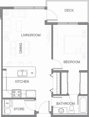Floor plan 1 Bedroom
