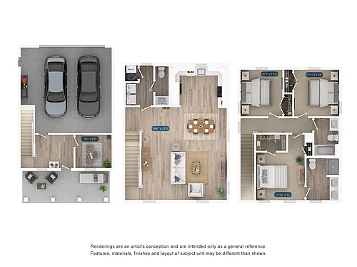 Floor plan Cottage C1 + Den