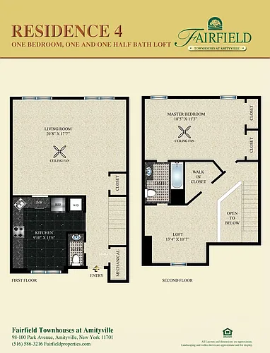 Floor plan Residences One Through Ten Duplex Style