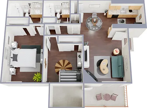 Two bedroom, two bath, 884 square foot apartment home Two bedroom, two bath, 884 square foot apartment home
