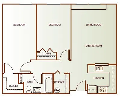 Floor plan Two-Bedroom