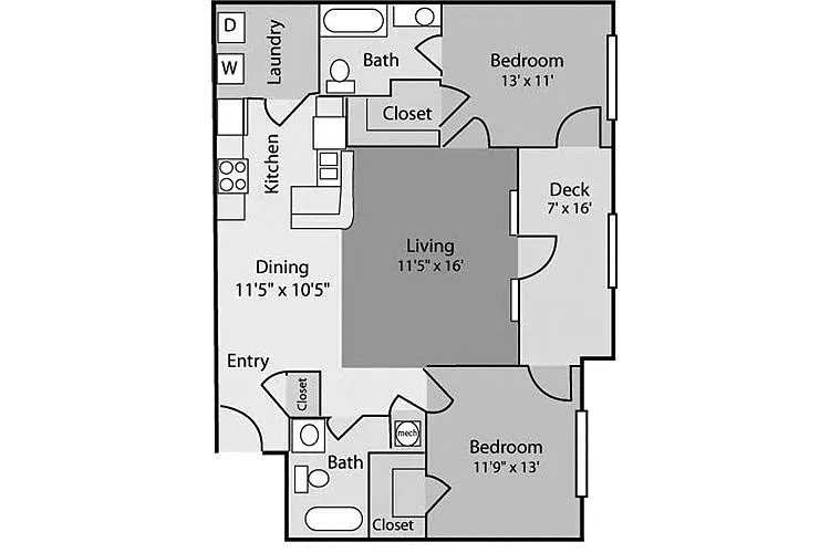 Floor plan Randall B2DR8