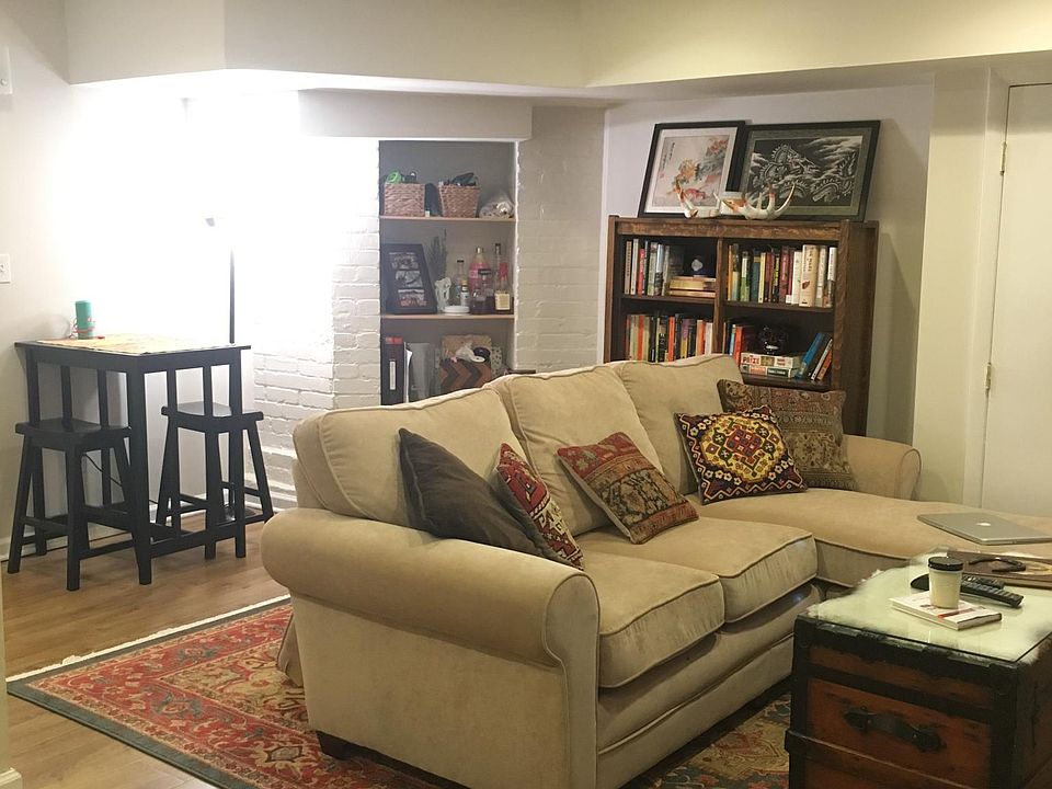 Living area from the perspective of the landing at the front door.