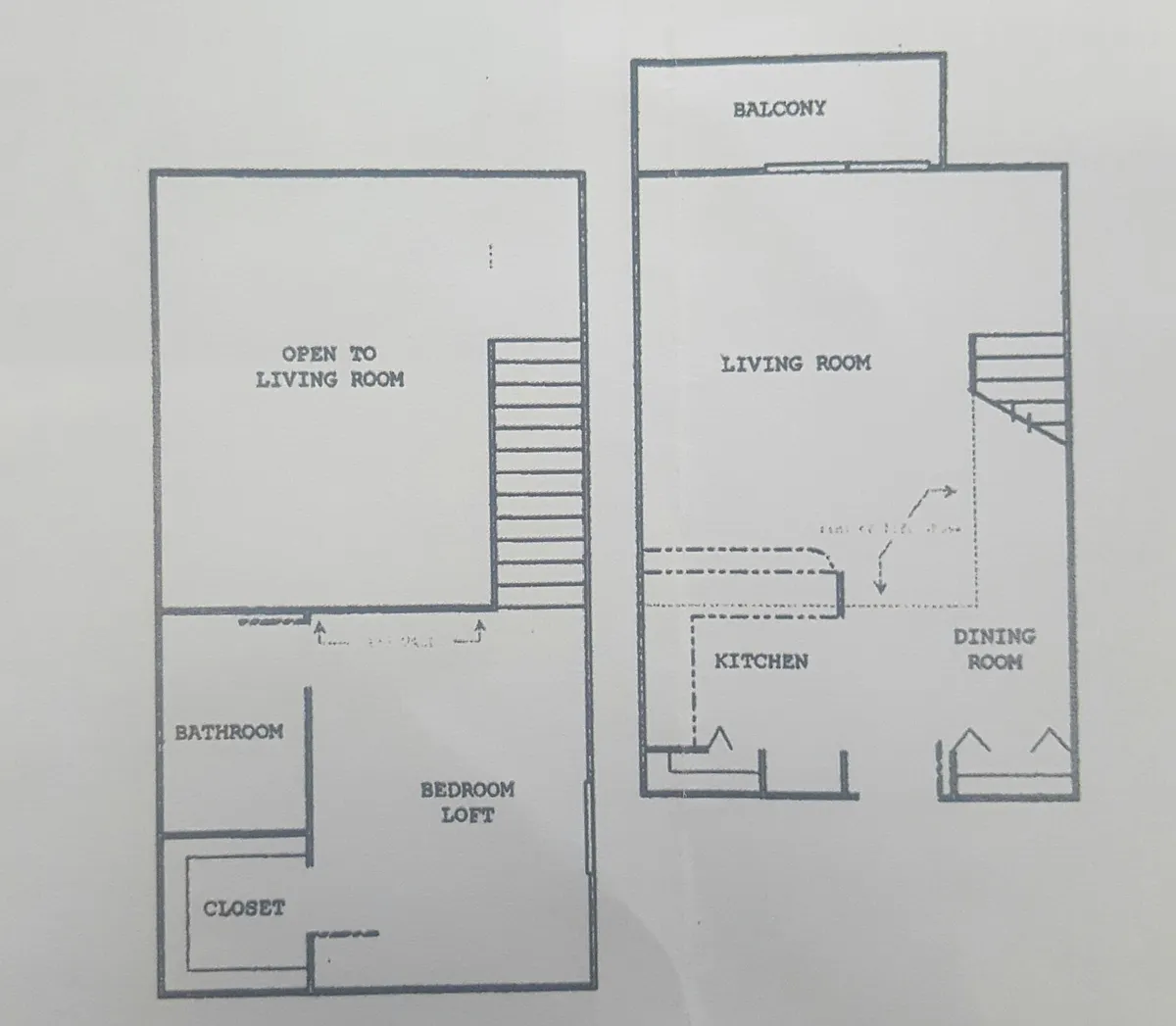 Floor plan 1 BDRM Lg LOFT