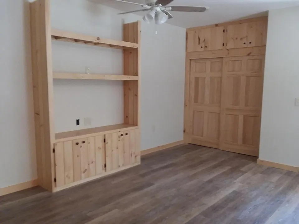 Living room area, large closet