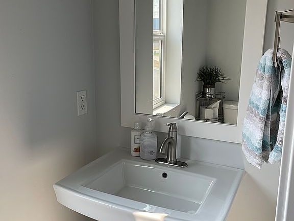 Kitchen level half bath