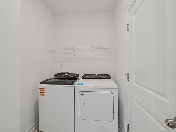 Laundry room in the Vienna floorplan at a Meritage Homes community in Charlotte, NC.