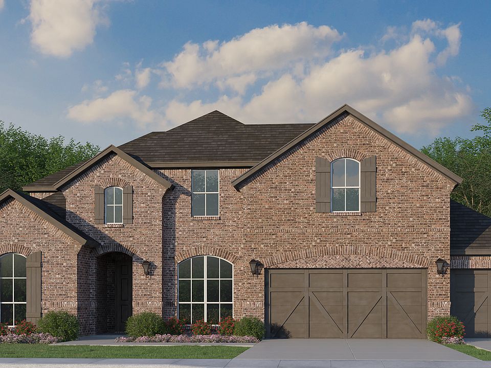 Plan 1691 Elevation A with 3 Car Garage