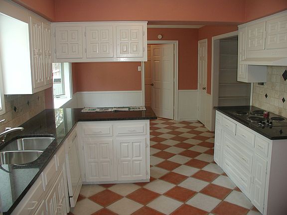 Granite counters in kitchen