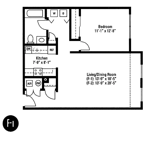 Floor plan One Bedroom