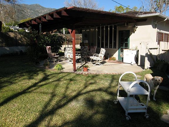 Backyard and covered patio