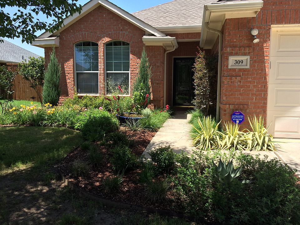 Landscaped front entry