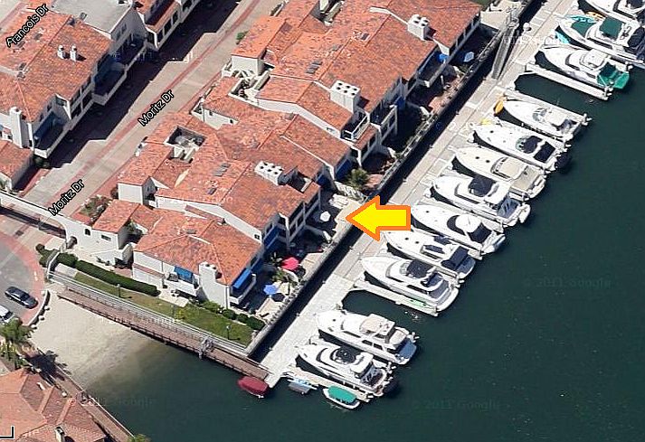 Large water facing patio