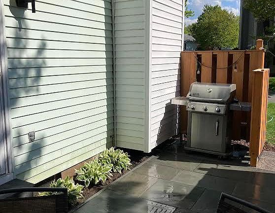 Patio, looking toward front of house.