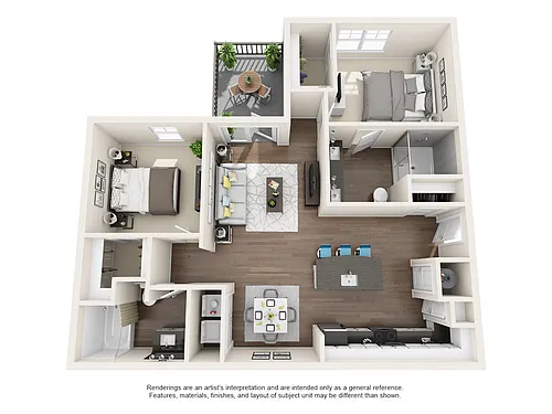 Floor plan 2BD/2BTH