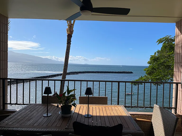 Mornings on the lanai, south Kihei view
