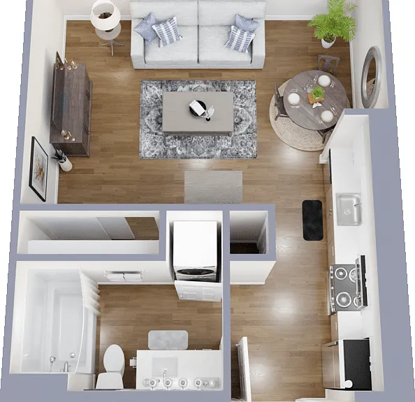 Studio B Floorplan Diagram