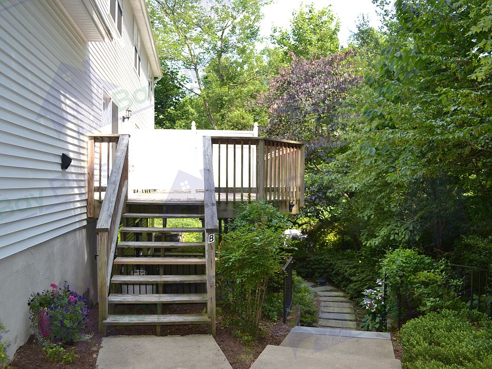 Apartment entrance at rear of house.