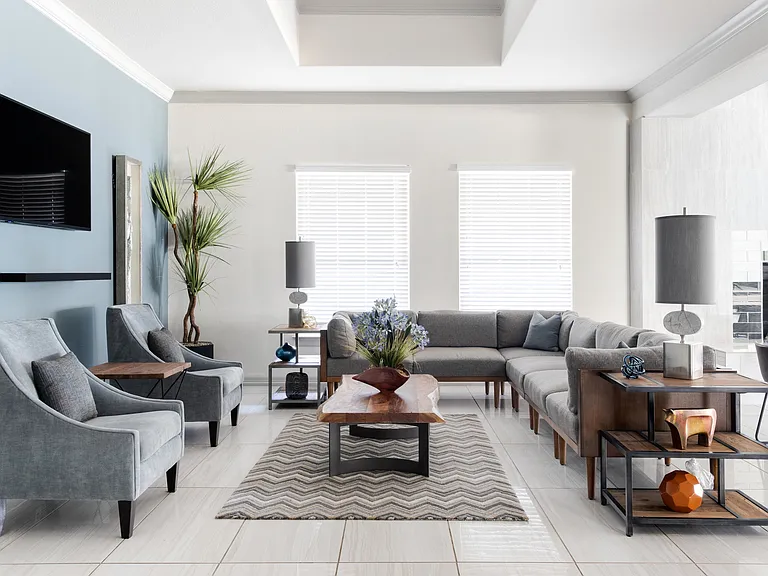 Our newly renovated resident lounge features an entertaining kitchen, and ample gathering spaces