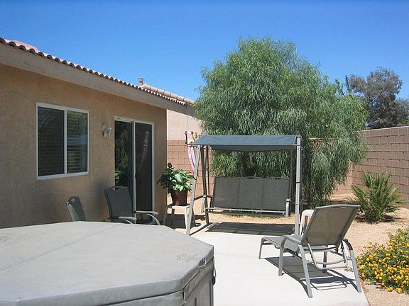Backyard patio area
