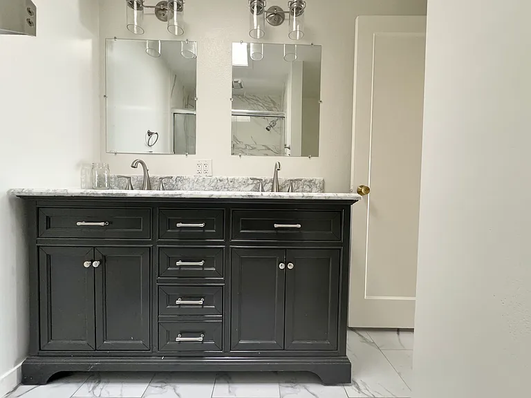 Second bathroom with double vanity