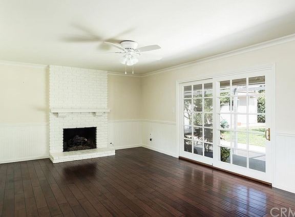 Living room with fireplace
