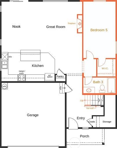Floor plan level 1>