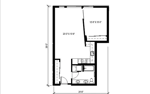 Floor plan 1 Bedroom - A6
