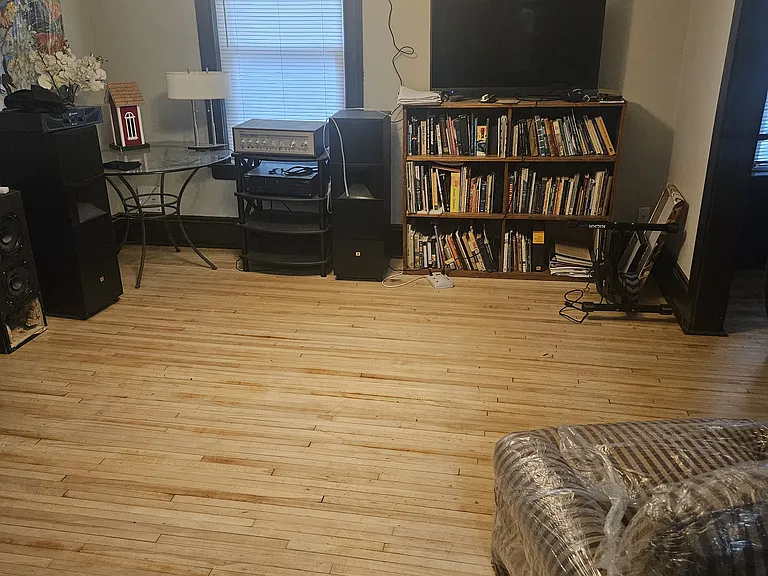 Large Living room. Window coverings included