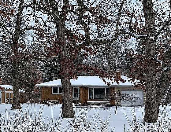 Front yard with mature trees