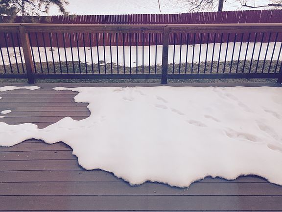 Trex deck and fenced yard