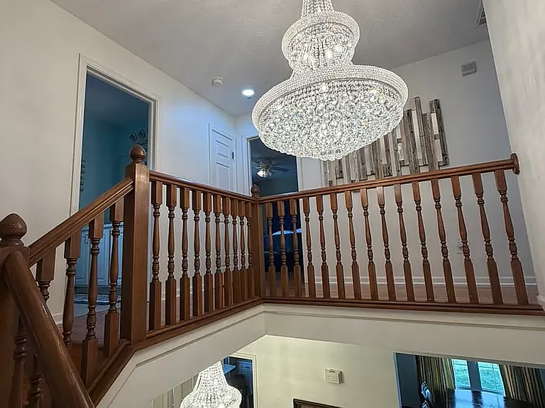 View from the first landing between the first and second floor