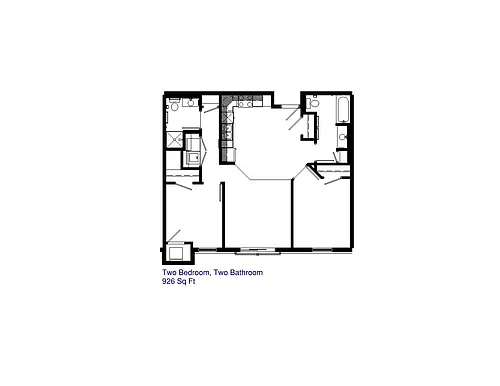 Floor plan 2 Bedrooms