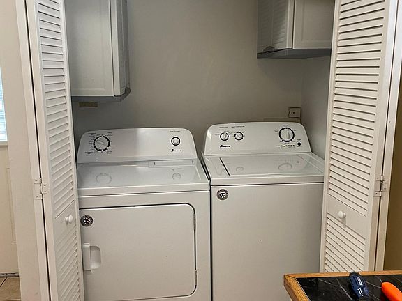 Washer and dryer.
