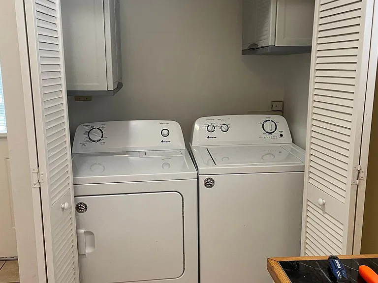 Washer and dryer.