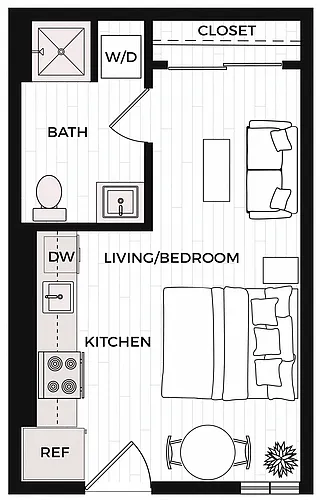 Floor plan Studio F