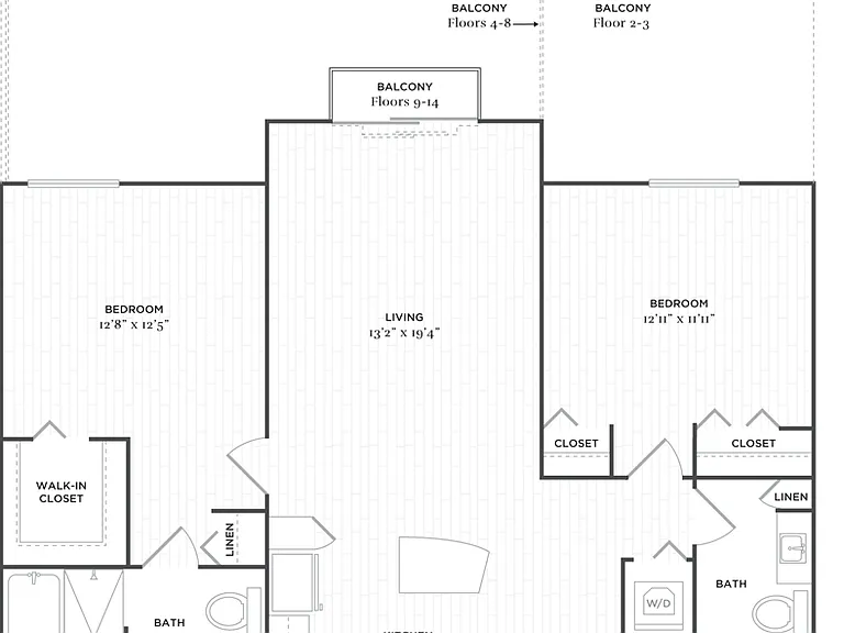 Sofia Coral Gables - C1 - 2 Beds - 2 Baths - 1132 Sq. ft.