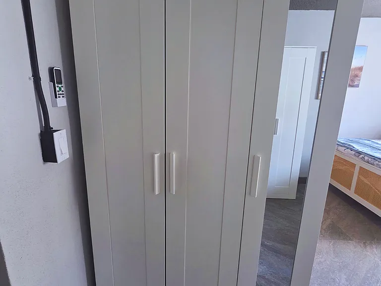 Stay organized with a large closet offering ample storage space.