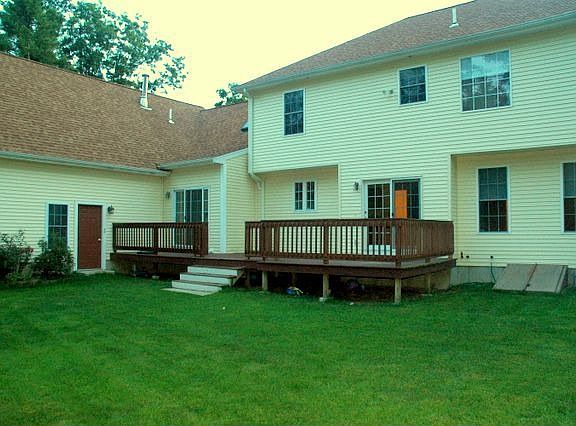Deck area of backyard