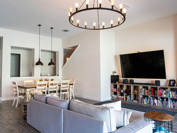 Living room and dining area