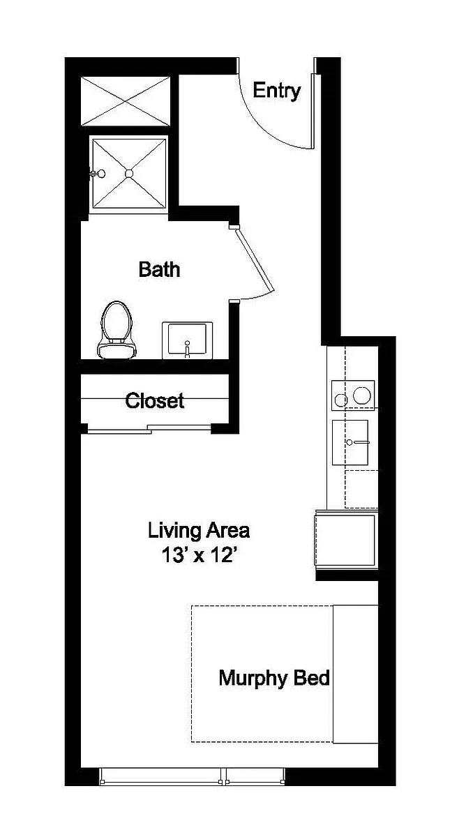 Floor plan Studio B