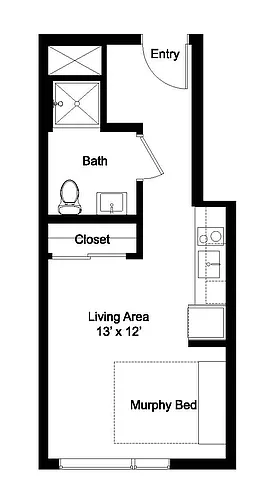 Floor plan Studio B
