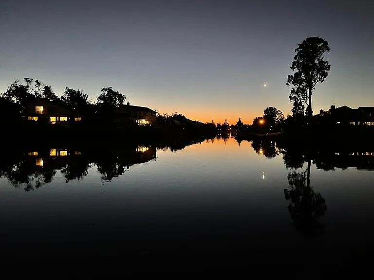 Lake in the evening