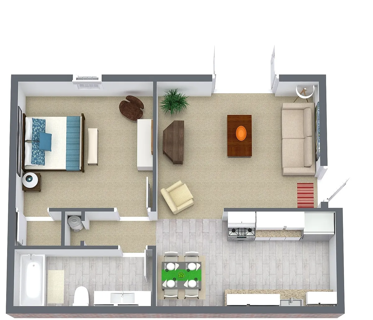 Floor plan One Bedroom