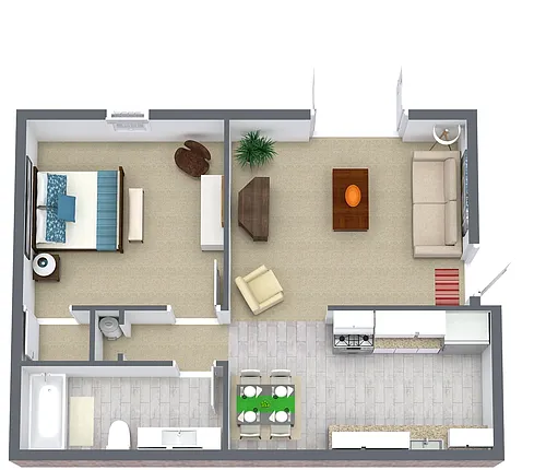 Floor plan One Bedroom