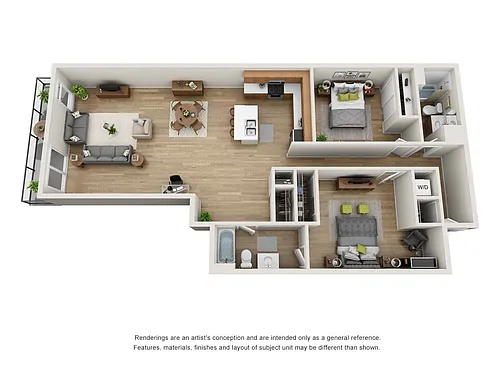 Floor plan 2X2 B
