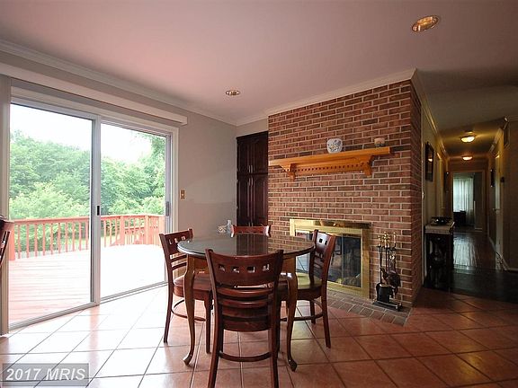 Breakfast Room with wood burning fireplace