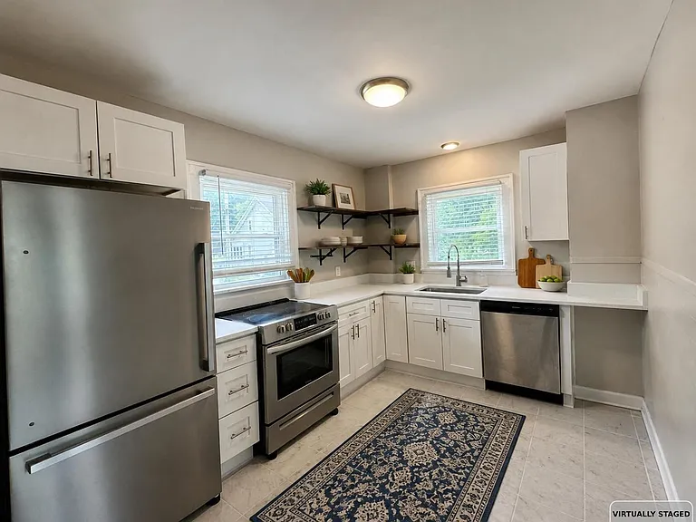 Virtually staged kitchen