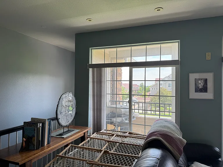Plenty of room for a dog kennel in the large living room