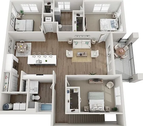 Floor Plan 3D | Seasons at Franklin | Apartments in Franklin, WI Floor Plan 3D | Seasons at Franklin | Apartments in Franklin, WI